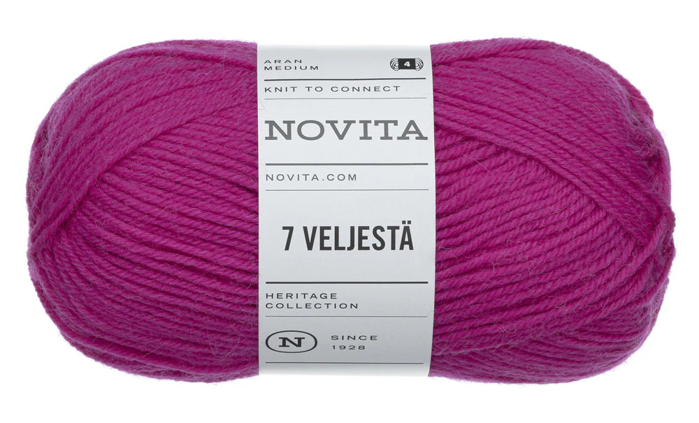 7 Brothers - 7 Veljestä /NOVITA/ 8-diegu biezuma zeķu dzija 100g #500 "Maija diena"