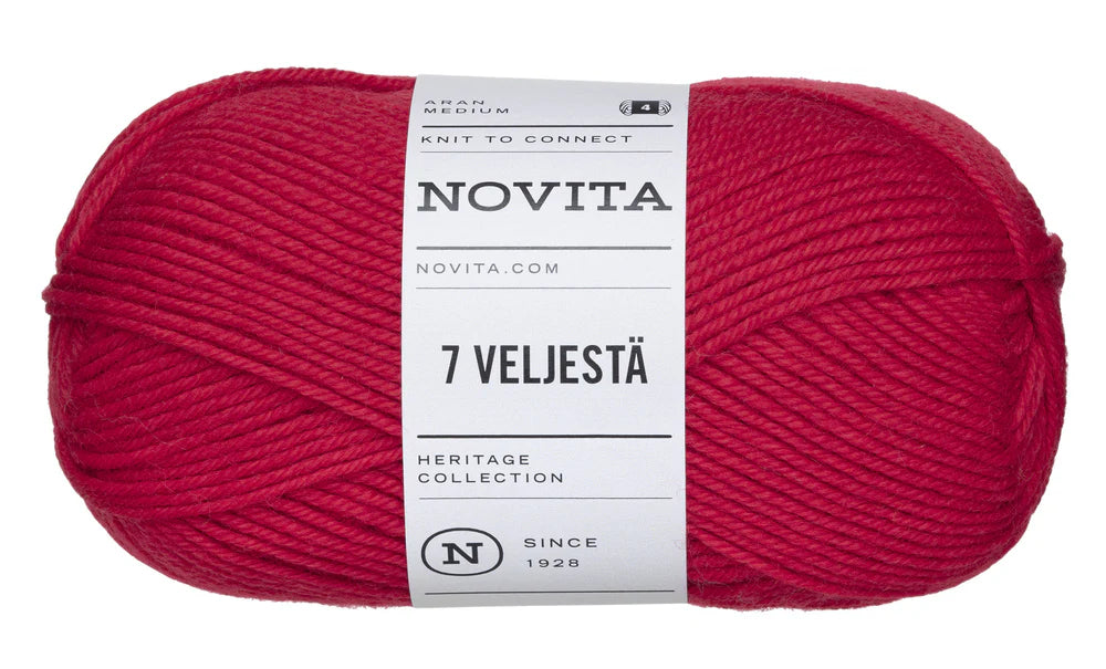 7 Brothers - 7 Veljestä /NOVITA/ 8-diegu biezuma zeķu dzija 100g #549 "Ziemassvētki"