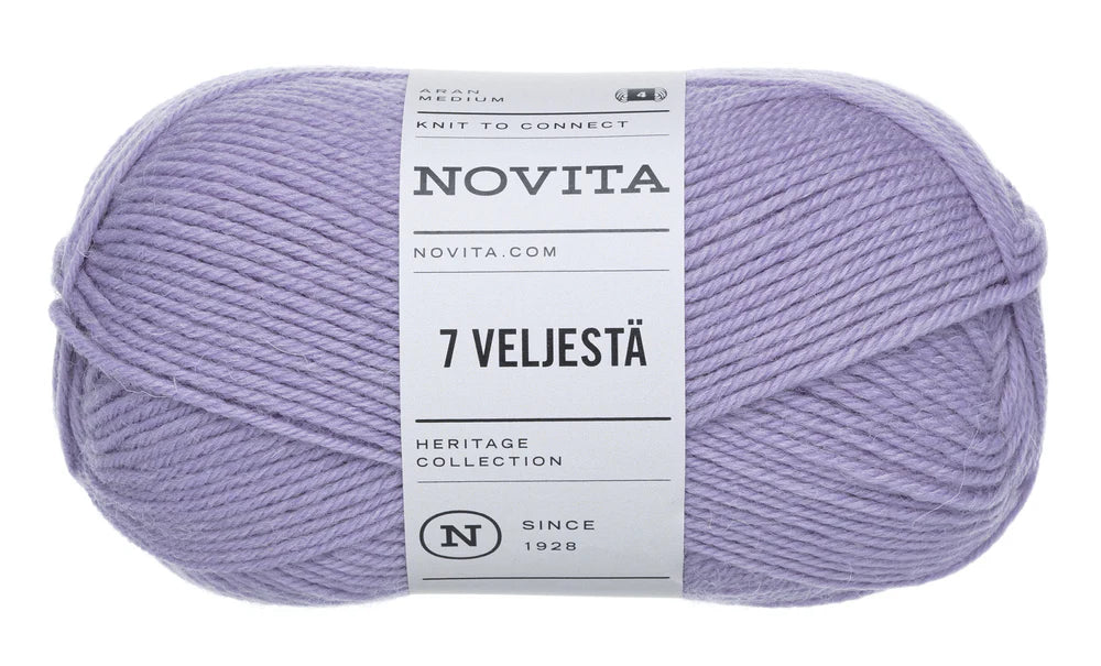7 Brothers - 7 Veljestä /NOVITA/ 8-diegu biezuma zeķu dzija 100g #730 "Melleņu piens"