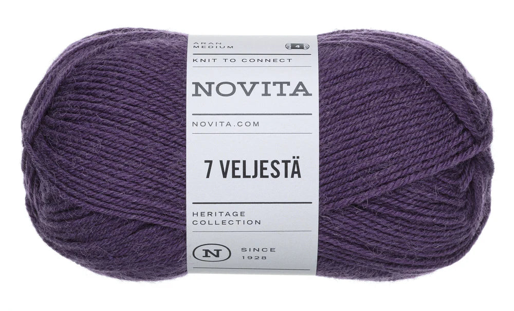 7 Brothers - 7 Veljestä /NOVITA/ 8-diegu biezuma zeķu dzija 100g #777 "Krokuss"