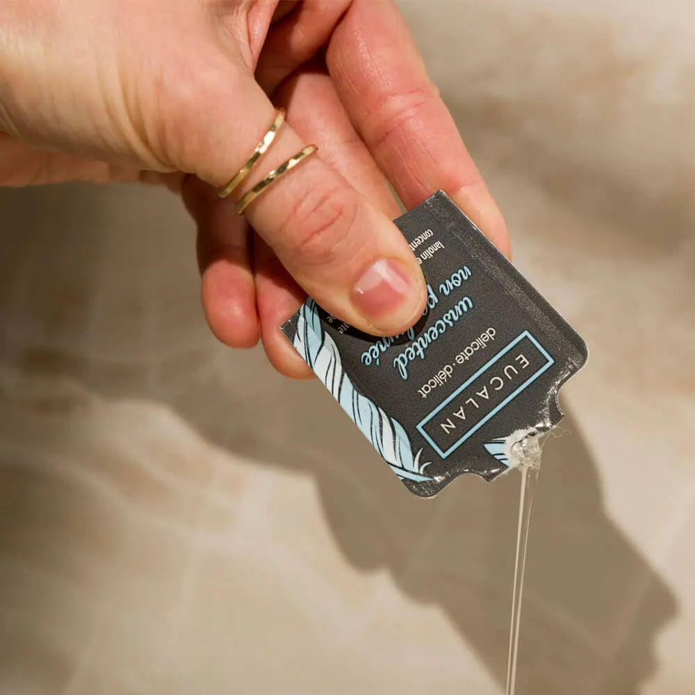 Vilnas mazgāšanas līdzeklis BEZ SMARŽAS 5ml paraugs /Eucalan