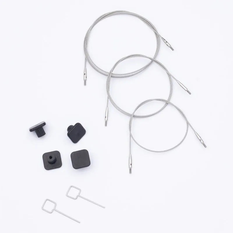 FIXED stainless steel cable PETITE 2 pcs. /KnitPro/ ONLY compatible with Mindful Collection PETIT interchangeable tips
