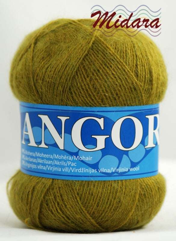 Angora 2 /Midara/ 100g #402 "Moss yellow-green"