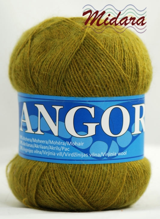 Angora 2 /Midara/ 100g #402 "Moss yellow-green"