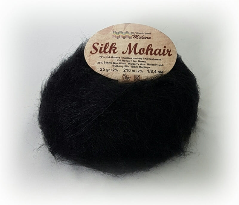 Silk Mohair /Midara/ 25g #999 "Melns"