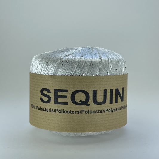 Sequin /Midara/ 50g #12 "White-silver", sequins 2mm