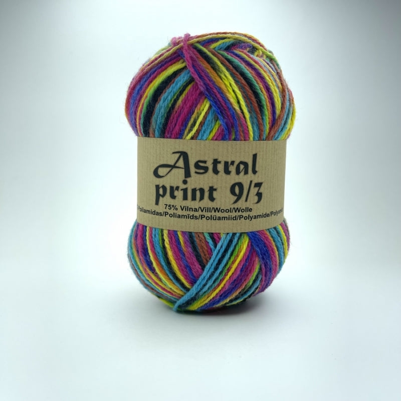 Astral Print 9/3 /Midara/ zeķu dzija 100g 300m #150