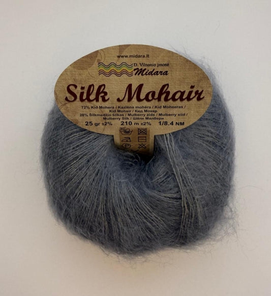 Silk Mohair /Midara/ 25g #910 "Pelēks"