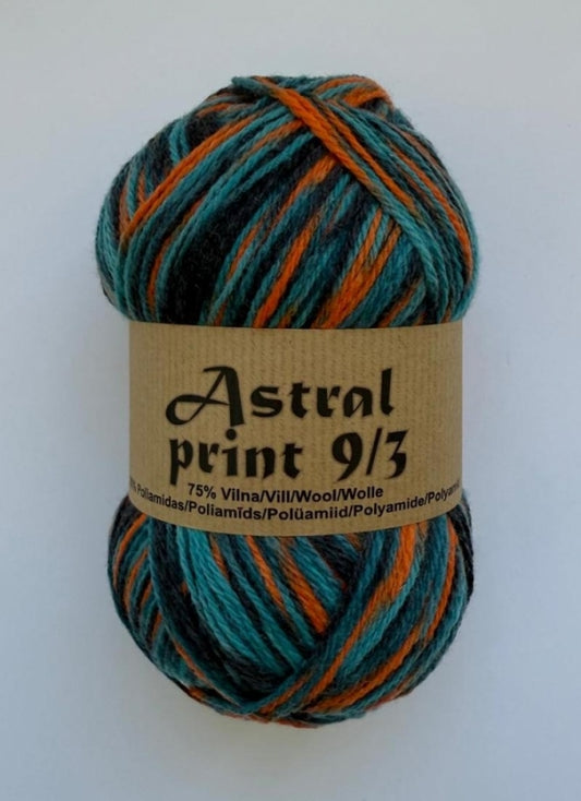 Astral Print 9/3 /Midara/ zeķu dzija 100g 300m #630