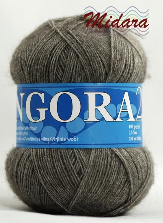 Angora 2 /Midara/ 100g #888 "Tumši pelēks"