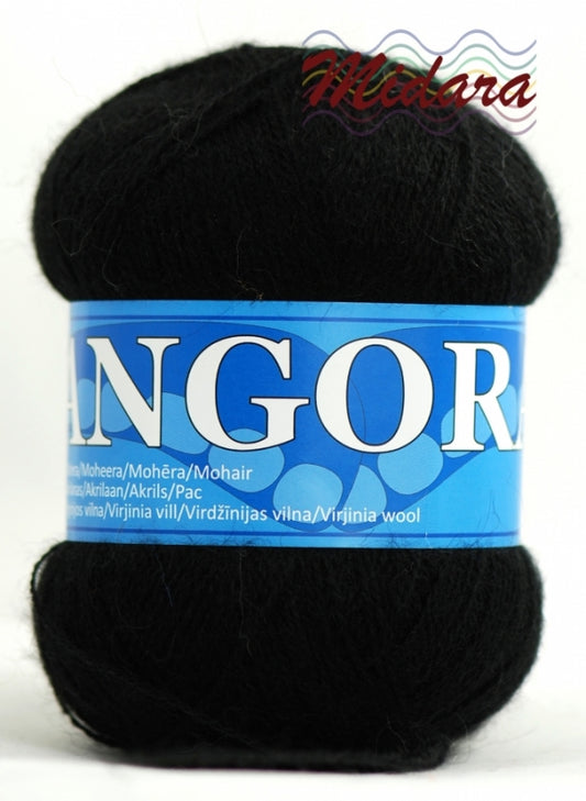 Angora 2 /Midara/ 100g #999 "Melns"