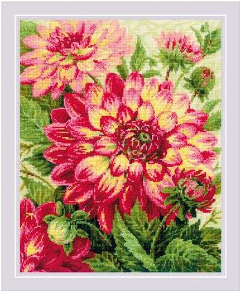 Dālijas - izšūšanas komplekts /RIOLIS/ 40 x 50 cm