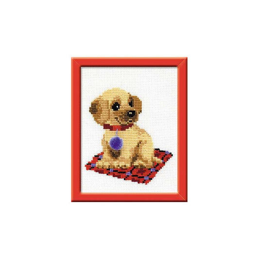 Puppy - embroidery kit /RIOLIS - Happy Bee/ 18 x 15 cm