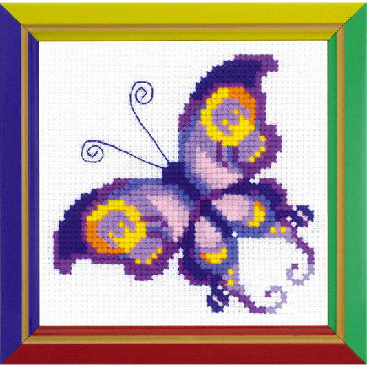 Ametista tauriņš  - izšūšanas komplekts /RIOLIS - Happy Bee/ 13 x 13 cm