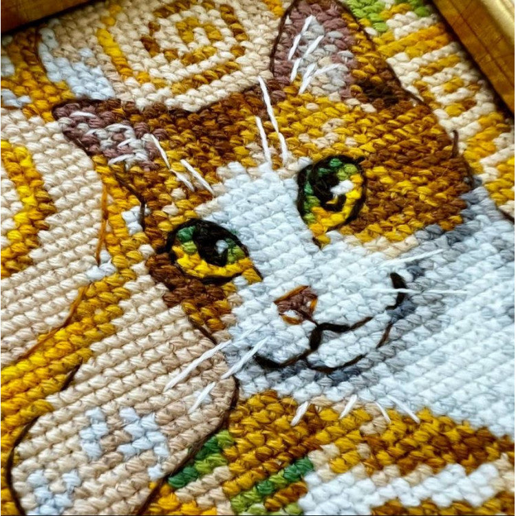 Golden cat - embroidery kit /RIOLIS/ 15 x 18 cm