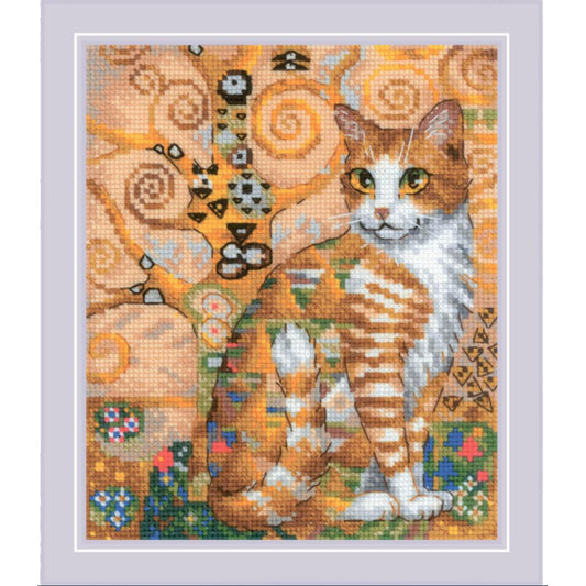 Golden cat - embroidery kit /RIOLIS/ 15 x 18 cm