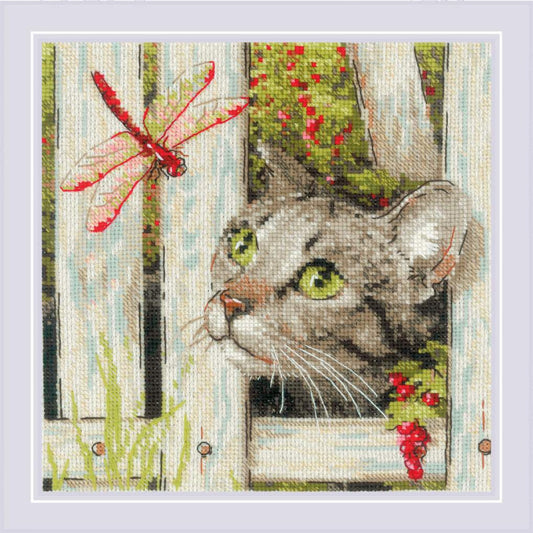 Rudais Mjau - izšūšanas komplekts /RIOLIS/  20 x 20 cm