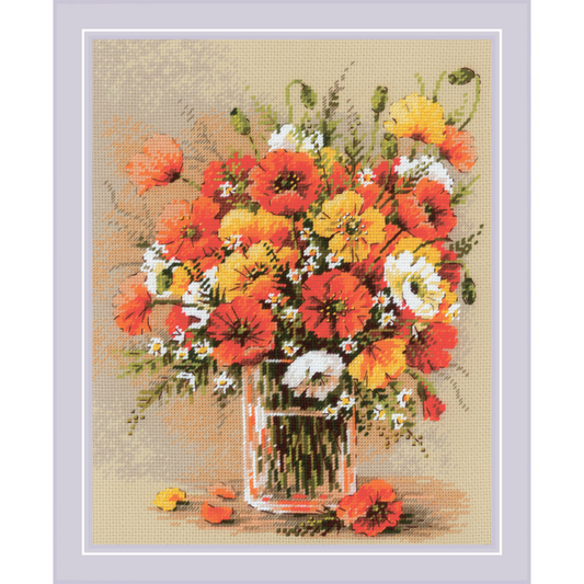Wild Poppies - embroidery kit /RIOLIS/ 24 x 30 cm
