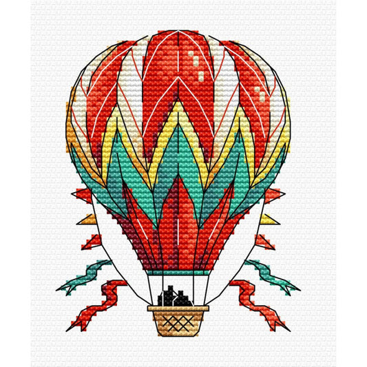 "Gaisa balons" - izšūšanas komplekts /MP Studia/ 9x11 cm