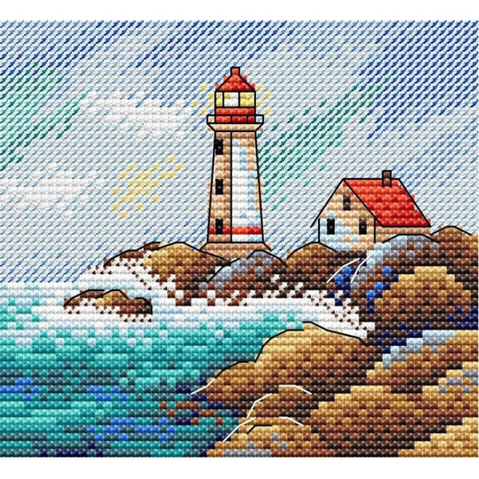 "Jūras ainava" - izšūšanas komplekts /MP Studia/ 10x11 cm