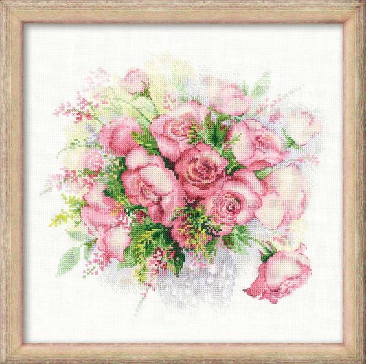 Akvareļu Rozes - izšūšanas komplekts /RIOLIS/ 30 x 30 cm