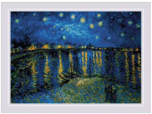 "Zvaigžņotā nakts virs Ronas" Vincents Van Gogs - izšūšanas komplekts /RIOLIS/ 38 x 26 cm