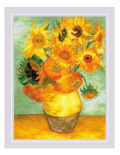 "Saulespuķes" Vincents Van Gogs - izšūšanas komplekts /RIOLIS/ 40 x 30 cm