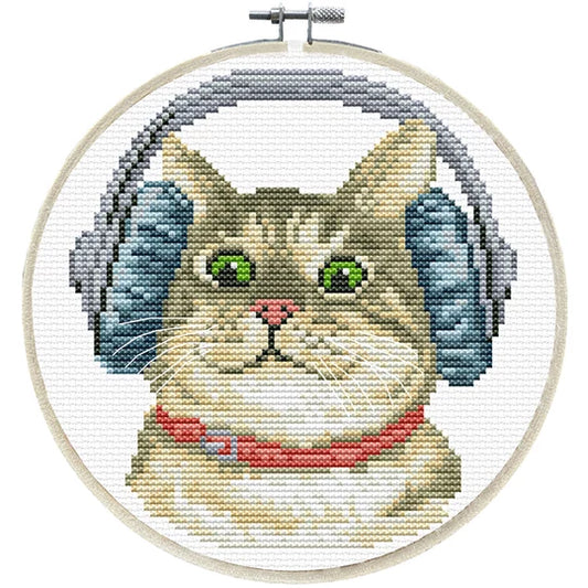 DJ KITTY - izšūšanas komplekts /Ladybird/ 15 x 15 cm