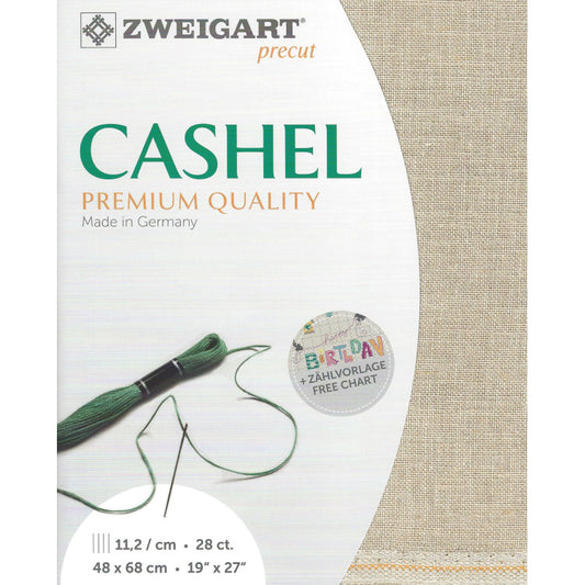 Zweigart Precut CASHEL 28ct #52 - 48x68cm; 1 gab., 100% lins
