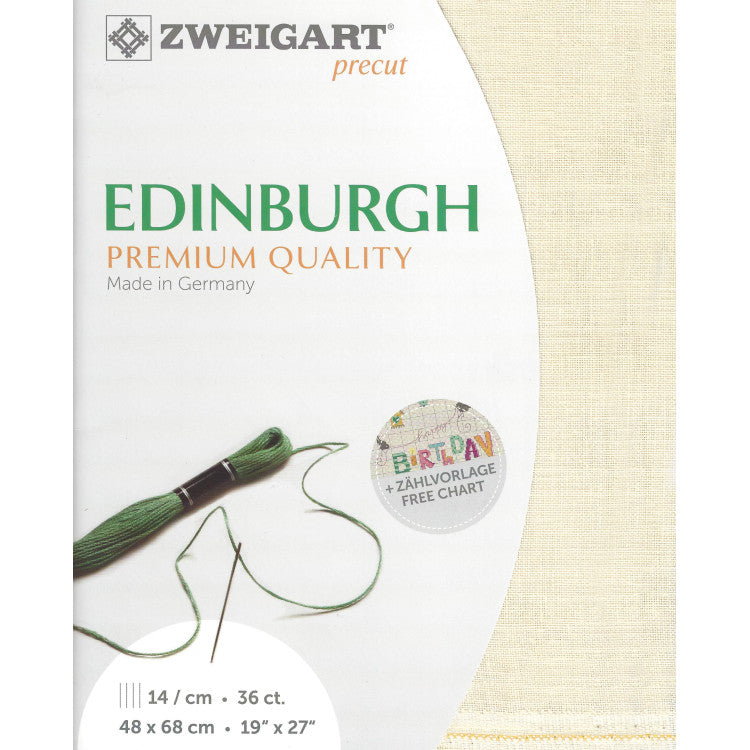 Zweigart Precut EDINBURGH 36ct #222 - 48x68cm; 1 gab., 100% lins