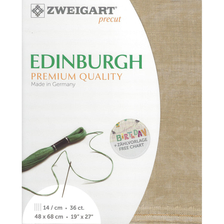 Zweigart Precut EDINBURGH VINTAGE 36ct #3009 - 48x68cm; 1 gab., 100% lins