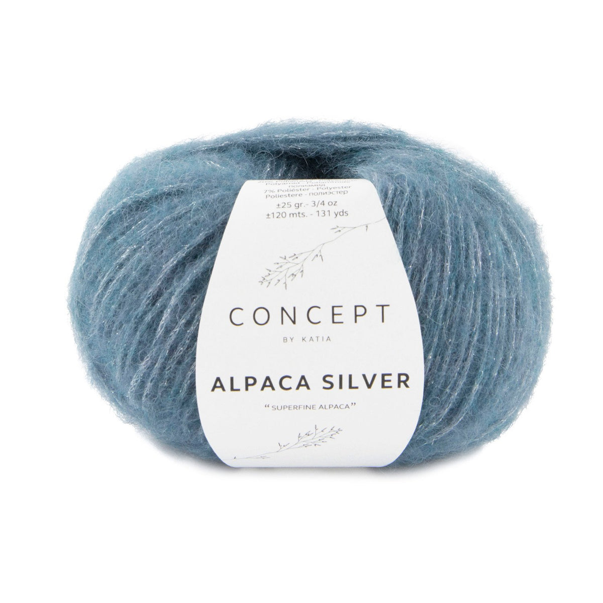 Alpaca Silver /Concept by Katia/ 25 g 120m #277 Zils-Sudrabs
