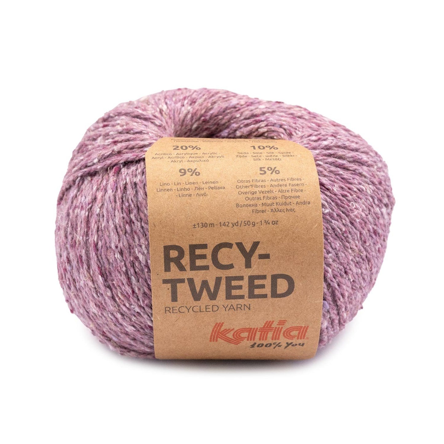 Recy-tweed 50g #85 "Lavandas tvīds" /Katia