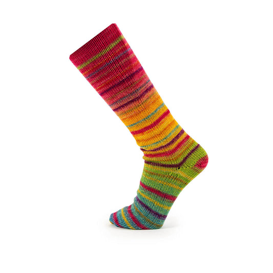Symmetric Socks & More PARADISE /Concept by Katia/ 4-diegu zeķu dzija 80 g#42 Brūns-sarkans-melns