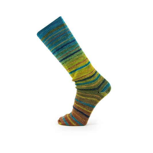 Symmetric Socks & More PARADISE /Concept by Katia/ 4-diegu zeķu dzija 80 g#43 Brūns-zaļš-zils