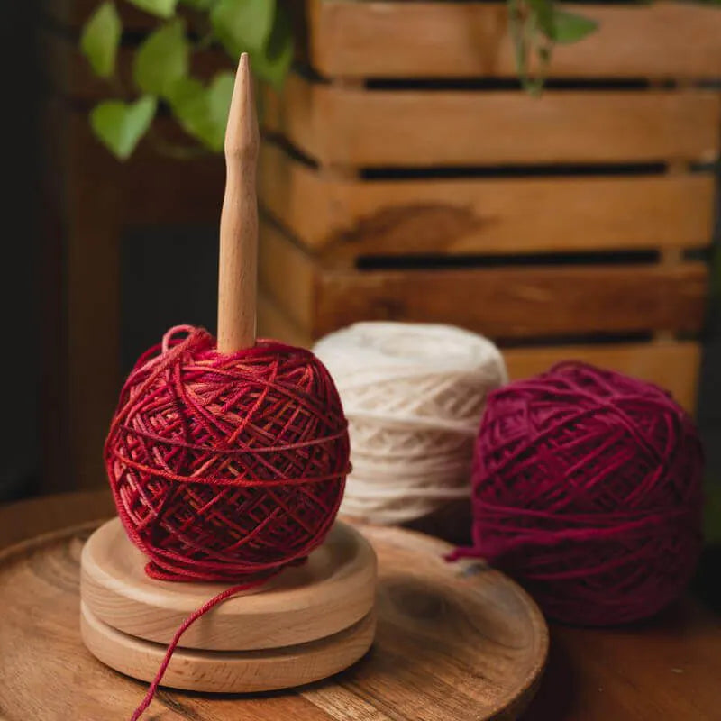 Dzijas turētājs, koka, rotējošs "Dabīgs" /KnitPro