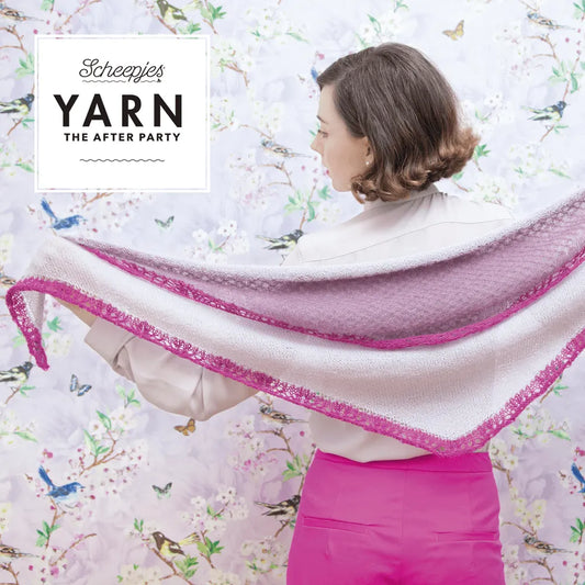 Scheepjes YARN The After Party Nr.05 - lakata šalles adīšanas pamācība "Rhythm Layered Shawl", ENG