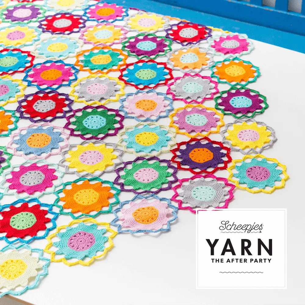 Scheepjes YARN The After Party Nr.11 - galdauta tamborēšanas pamācība "Garden Room Tablecloth", ENG