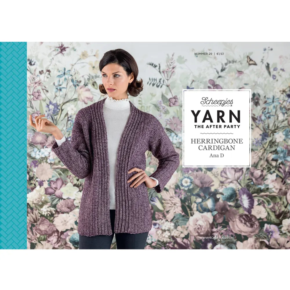 Scheepjes YARN The After Party Nr.29 - jakas tamborēšanas pamācība "Herringbone Cardigan", ENG