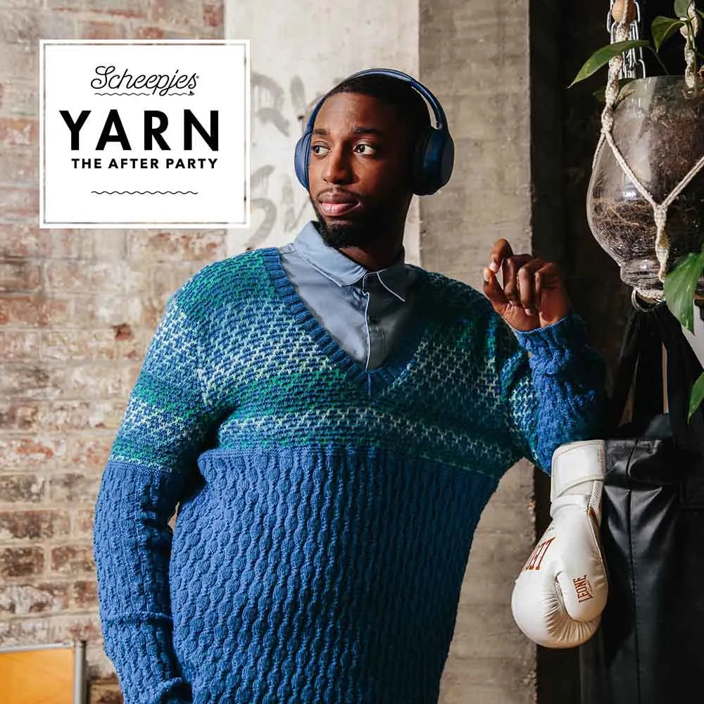 Scheepjes YARN The After Party Nr.72 - džempera adīšanas pamācība "Windsor Mosaic Sweater", ENG