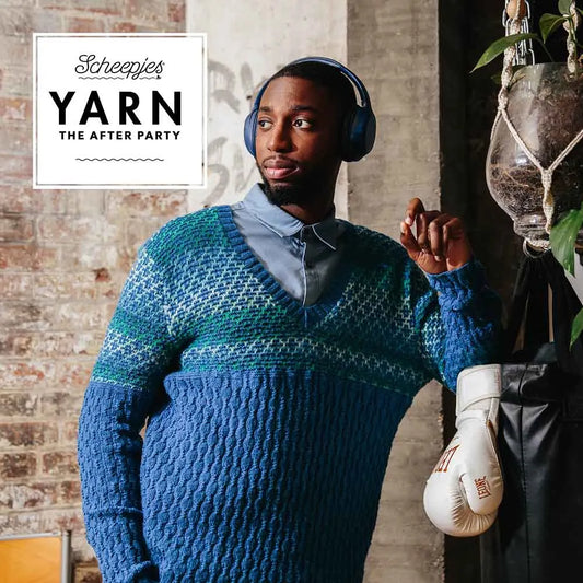 Scheepjes YARN The After Party Nr.72 - džempera adīšanas pamācība "Windsor Mosaic Sweater", ENG