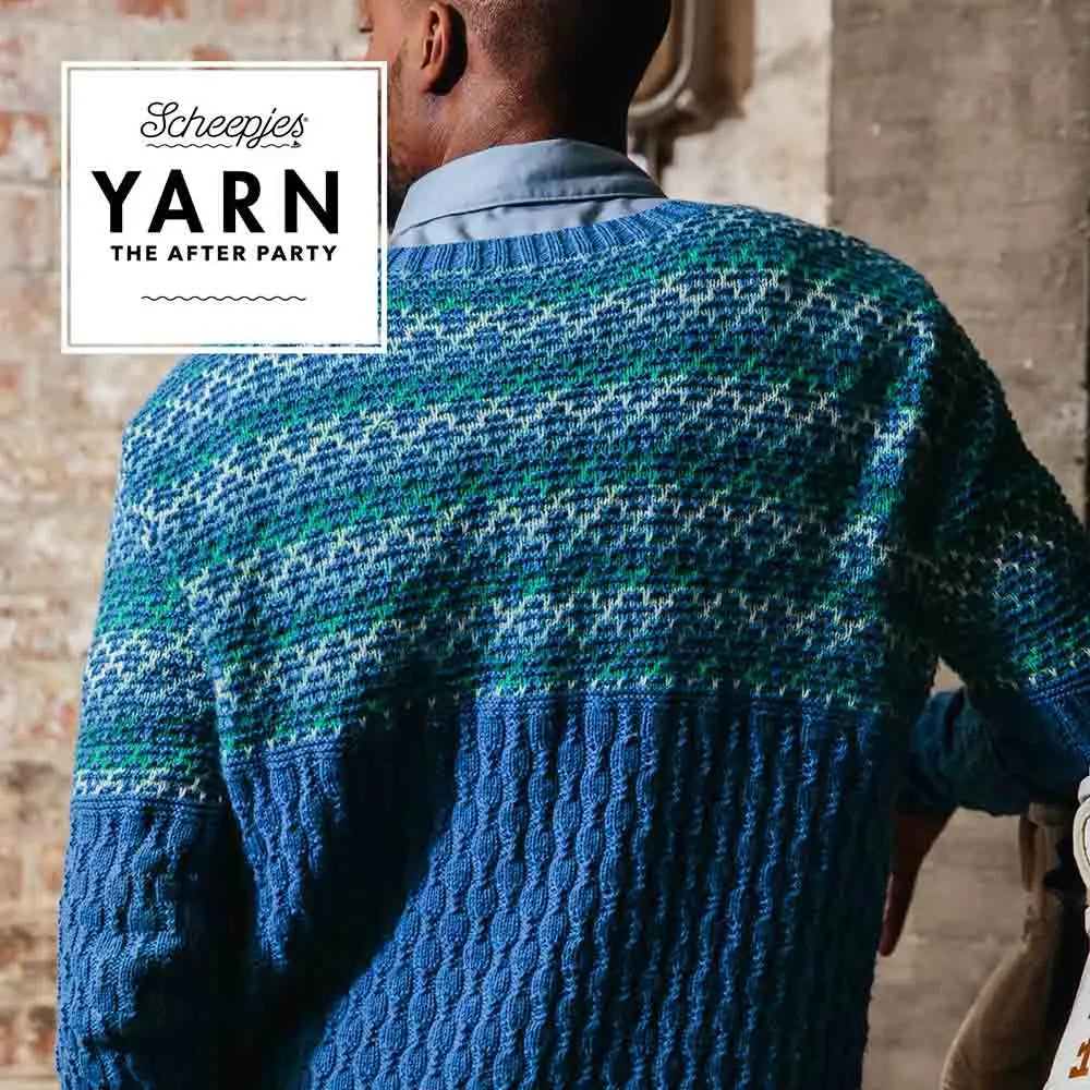 Scheepjes YARN The After Party Nr.72 - džempera adīšanas pamācība "Windsor Mosaic Sweater", ENG