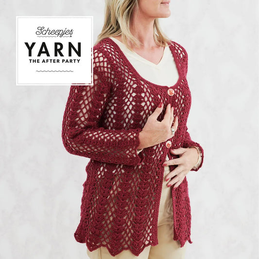 Scheepjes YARN The After Party Nr.90 - jakas tamborēšanas pamācība "Sunflare Cardigan", ENG