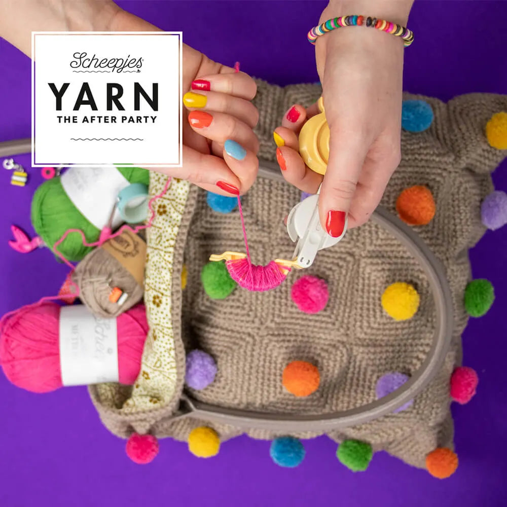 Scheepjes YARN The After Party Nr.97 - somas tamborēšanas pamācība "Polka Pop Tote", ENG
