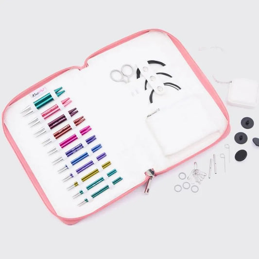 ZING REGAL /10 cm short interchangeable circular knitting needles set with cables /KnitPro/ 11 sizes